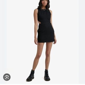 NWT Gorgeous Afends organic cotton denim cut out dress